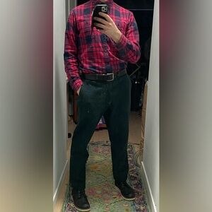 Northway Men's Dark Green Vintage Wool Pants Size 32